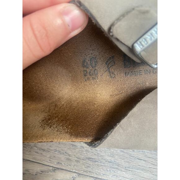 Birkenstock Mayari Women's Sz. 40 Sandals Stone Birko-Flor Nubuck, Leather - Picture 4 of 5